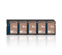 ByteFest SD Card 8GB SDHC Flash Memory Card(5 Pack) - Class 10, U1, V10, High Speed Full HD Video SD Cards for Cameras