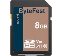 ByteFest SD Card 8GB SDHC Flash Memory Card - Class 10, U1, V10, High Speed Full HD Video SD Cards for Cameras