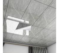 ByteRunning Ceiling Tiles Self Adhesive,Decorative Drop Ceiling Tiles,Strong Adhesion,Easy To Cut,Freely Assemble,For Bedroom,Kitchen,And Living Room Ceilings