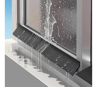 ByteRunning Reinforced Rubber Weather Bar,Self Adhesive Window Weather Bar,Rubber Drip Edge Raind Diverter Guard,Door Rain Deflectors Outside,Bendable Rubbers Door Rain Drip Guards