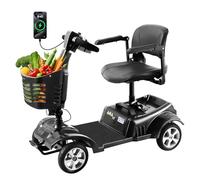 ByteTecpeak Z02 Folding Mobility Scooter for Adults, Portable Scooter | 20km Range, 150kg Capacity, 4-Wheel Foldable Scooter, 350W Motor, Puncture-Proof Tyres, 5-Year Support