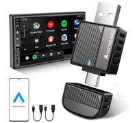 ByteWave Android Auto Wireless Adapter, 2025 NFC & Bluetooth 5.3 Convert Wired to Wireless Android Auto Car Dongle | No Latency, Dual-Band WiFi, USB-A/Type-C, Plug & Play, Mini | Fits for 2016+ Cars