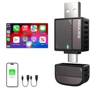 ByteWave Wireless CarPlay Adapter, Support OTA, Type-C/USB, 2 Ports, iPhone/iPad Compatible