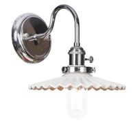 BytheM Wall Lamp Sconce Lighting Wall Lamps with On/Off Switch Ceramics Shade Reading Wall Light Fixture Wall Mount Sconce Fixture for Living Room Bedroom Bedside (Color : Chrome)