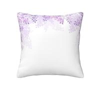 BYTKMRY Framing Lilac Flowers in Blossom Decorative Pillow Case 16"X16" Inches Set of 2 Super Soft Square Pillow Covers for Sofa Sofa Chair Bedroom Modern Decoration