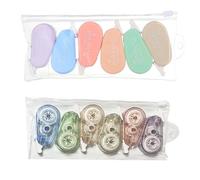 BYTLEOUTJ 12Pcs Correction Tapes Correction Tape Roller,Morandi and Transparent glitter Color Correction Tape Glue Tape Roller,for School Classroom Office Home Students