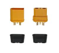 BYTNHNT 5 Sets Of,XT90I-M;XT90I-F,model Airplane Plug, With Signal Pin, Male And Female Heads, Yellow;XT90(2+2-M;XT90(2+2)-F