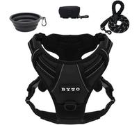 Byto No Pull Harness Set Reflective Strips 5Ft Dog Lead Medium Black