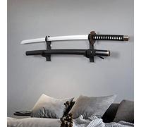 BYTOTU Samurai Knife Holder -Sword Wall Mount、 Katana Sword Wall Mount Display、 Samurai Sword wall mount 2 tier、- Black Plexiglass - (Swords Not Included)