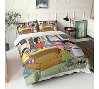 BYTUGI Bobs Burgers Duvet Cover Set 3D Printed Quilt Cover Set Soft Microfiber Bedding Set Quilt Cover with Zipper Closure for Children And Adults Double（200x200cm）