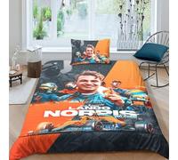 BYTUGI F1 Racing Duvet Cover Bedding Set with F1 Drivers 3D Print Comforter Cover with Pillowcases All Season Quilt Cover with Zipper for Kids Boys Girls Single（135x200cm）