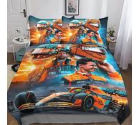 BYTUGI F1 Racing Duvet Cover with Pillowcases 3D Printed F1 Drivers Bedding Set with Zipper Closure Soft Microfiber Quilt Cover Set Double?200x200cm?