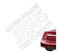 Byuexhp Car Stickers, Christian Jesus Car Decorations for Bumper - Follow You Jesus From As Close Stickers - for Safe Driving Trucks, Campers, Boats,