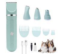 Byuexhp Dog Grooming Kit - 4 in 1 Rechargeable Dog Grooming Kit, Adjustable Electric Scissors for Cats and Puppies at Home