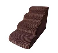 Byuexhp Dog Stairs, 4 Tiers Cats High Density Foam Steps for Sofa, Flexible Dog Steps for High Sofas, Beds, Breathable Pet Stairs for Climbing on the Couch