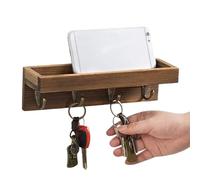 Byuexhp Floating for the Wall - Home Decoration Present, Wall Mounted with Display and Key Holder, for Bedroom, Kitchen, Bathroom, Farmhouse, Entrance, Hallway, Office, Apartment