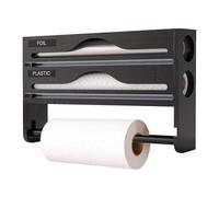 Byuexhp Foil Dispenser with Cutter, Storage Box with Roll Holder and Tear-Off for Aluminium Foil and Baking Paper, Wall-Mounted for Kitchen Drawer, Organisation, Storage