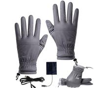 Byuexhp Heated Work Gloves, Windproof USB Heating Gloves for Outdoor Sports, Non-Slip Electric Touchscreen Mittens for Work, Sledging, Snowboarding, Cycling, Hiking