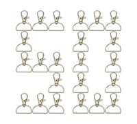 Byuexhp Rotating Cancer Clasp, Pack of 50 Clip Rings for Making Purses, Classic Lobster Clasps with D-Ring, for Jewellery, Purses, Straps, Lanyards, Leather Bags and