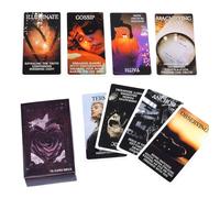 Byuexhp Tarot Cards, English Board Games, 78 Pieces, Pretty Tarot Cards for Praying - for Children Women Game Girls Men Halloween