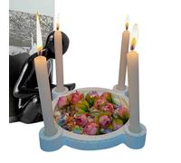 Byuexhp Tealight Candle Mould | 4 Cavities Silicone Candle Holder Mould | Epoxy Resin Casting Decoration for Home Wedding Crafts Party | Family and Friendly Gatherings