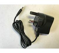 BYUP 6V 0.6A 600mA AC-DC Adapter, Black, Negative Centre Polarity, UK 3-Pin Plug, 1.5m Cable, Compatible with Flashlights, Toys, Rechargeable Gadgets