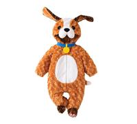 BYUSBAYA Baby Animal Cosplay Costume Toddler Boys Girls Long Sleeve Zipper Hooded Flannel Jumpsuit Funny Halloween Clothes (M Yellow, 0-3 Months)