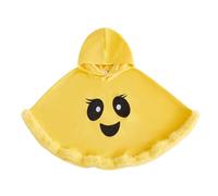 BYUSBAYA Kids Halloween Pumpkin Costume Cloak Cute Hooded Cape with Fur Trim Clothes (Yellow, 3-4 Years)
