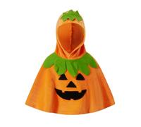 BYUSBAYA Toddler Baby Boy Girl Halloween Ghost Cloak Costume Fancy Party Hooded Cape Poncho Halloween Rave Cosplay Outfits (Pumpkin Orange, 4-5T)
