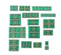 BYUTFA 35pcs/7value5pcs PCB Board SMD Turn to DIP Adapter SOP SSOP TSSOP SOT23 8 10 14 16 20 24 28 SMT to DIP Converter