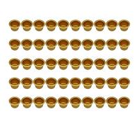 BYUTFA Candlestick 50pcs Mini Metal Candle Holder Set of 50, Gold Aluminum Candelabra for Festive Decorations Simple Home Ornaments