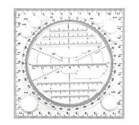 BYUTFA Compass Ruler Multifunctional Drawing Ruler 360 Degree Angle and Circle Drawing Stencil Geometric Drawing Template Measuring Ruler