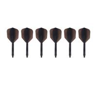BYUTFA Dart Tail 6 Packs Integrated Dart Flights and Shafts in one Part 2BA Anti-Drop Darts Flights (Black Blue Pink Purple Red White)