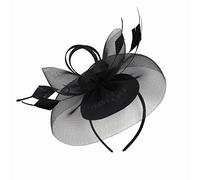 BYUTFA Headgear Elegant Fascinator Hat Pillbox Hat for Women Cocktail Tea Party Headwear Exquisite French Fascinator for Wedding Black