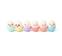 BYUTFA Highlighter 6 Pcs Mini Colorful Highlighters Set Egg-shaped Pocket Marker Pens Fun Graffiti Pens Kids Adult Coloring Supplies