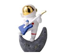 BYVUTE Astronaut Decor, Playing Musical Instrument Piano Violin Spaceman Tabletop Figurines, Space Themed Bedroom Desktop Shelf Sculpture Decor, Gifts for Space Lovers, Gifts for Christmas (Guitar)