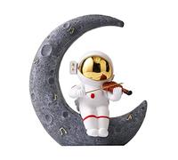 BYVUTE Astronaut Decor, Playing Musical Instrument Piano Violin Spaceman Tabletop Figurines, Space Themed Bedroom Desktop Shelf Sculpture Decor, Gifts for Space Lovers, Gifts for Christmas (Violin)