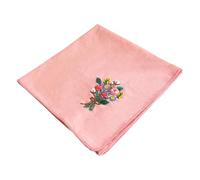 BYVUTE Handkerchief Embroidery DIY Kit, Floral Embroidery Starter Kit with Pattern Hoop, Color Threads,Tools, Easy to Follow Instruction for Adults Meaningful Gift (Style C)