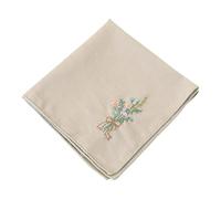 BYVUTE Handkerchief Embroidery DIY Kit, Floral Embroidery Starter Kit with Pattern Hoop, Color Threads,Tools, Easy to Follow Instruction for Adults Meaningful Gift (Style B)