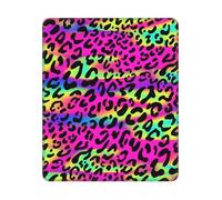 BYwenhopnbs Abstract Neon Bright Geometric Pattern Square Mouse Pad Sewn Edge Design 10&12in