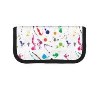 BYwenhopnbs Abstract Paint Splashes Printed，Large Capacity Pencil Case, Pen Pouch Organizer Canvas Pencil Bag for Girls