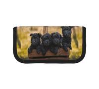 BYwenhopnbs Affenpinscher Family Puppies Black Dogs Monkey,Large Capacity Pencil Case, Pen Pouch Organizer Canvas Pencil Bag for Girls