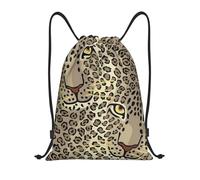 BYwenhopnbs Animal Leopard Print Drawstring Bag String Bag Lightweight Gym Backpack for Men Women