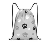 BYwenhopnbs Animal Paws Prints Print Drawstring Bag String Bag Lightweight Gym Backpack for Men Women