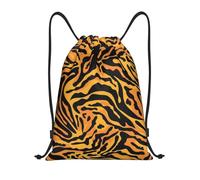 BYwenhopnbs Animal Print Tiger Drawstring Bag String Bag Lightweight Gym Backpack for Men Women