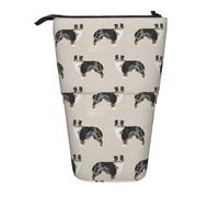 BYwenhopnbs Australian Shepherds Cute Stand up Pencil case Holder, Telescopic Pencil Bag