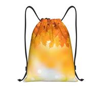 BYwenhopnbs Autumn Leaves Drawstring Bag String Bag Lightweight Gym Backpack for Men Women