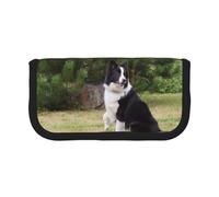 BYwenhopnbs Bad Dog Border Collie,Large Capacity Pencil Case, Pen Pouch Organizer Canvas Pencil Bag for Girls