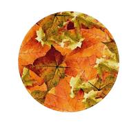 BYwenhopnbs Beautiful Fall Leaves Round Mouse Pad, Sewn Edge Design 8 x 8 in