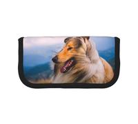 BYwenhopnbs Beautiful Rough Collie,Large Capacity Pencil Case, Pen Pouch Organizer Canvas Pencil Bag for Girls